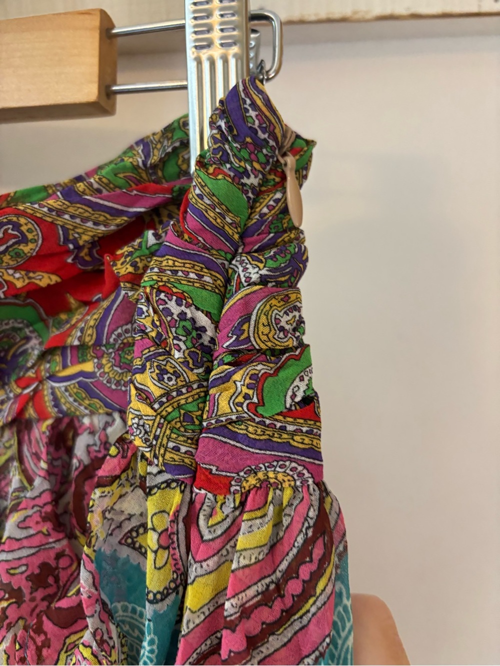 Zara Multicolor Paisley Ruffle Mini Skirt - Picture 9 of 11